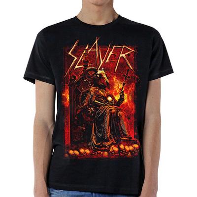 T-shirt Nera Slayer 'Teschio di Capra' - NUOVA
