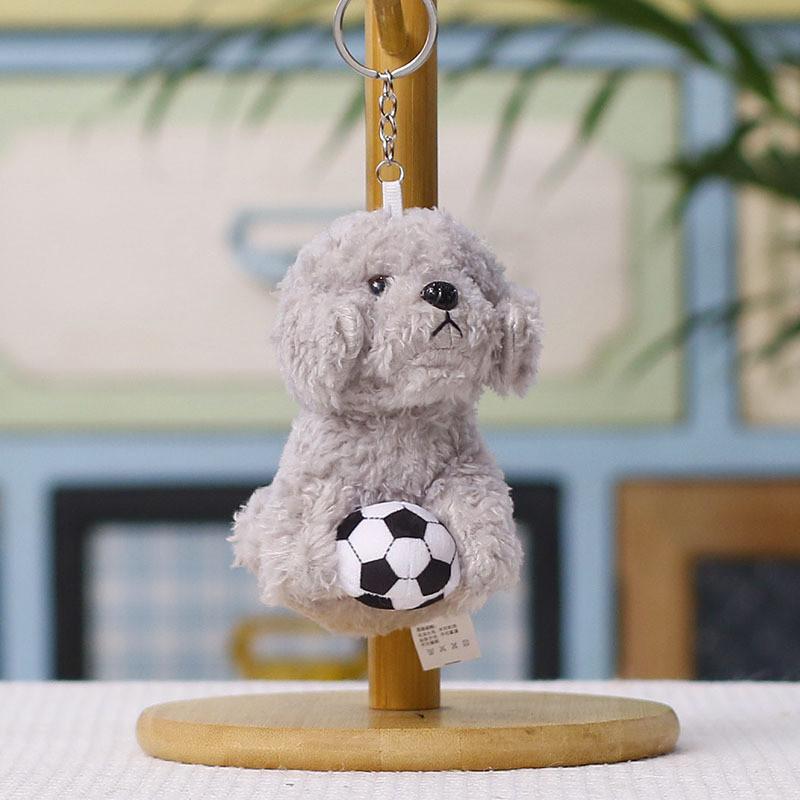 Plush Teddy Dog Keychain With Soccer Design For Kids And Teens Gift