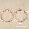 Trendy Statement Gold Copper Hoop Earrings For Women Round Gold Eardrop Luxury Jewelry Accessories for Wedding Anniversary Gift
