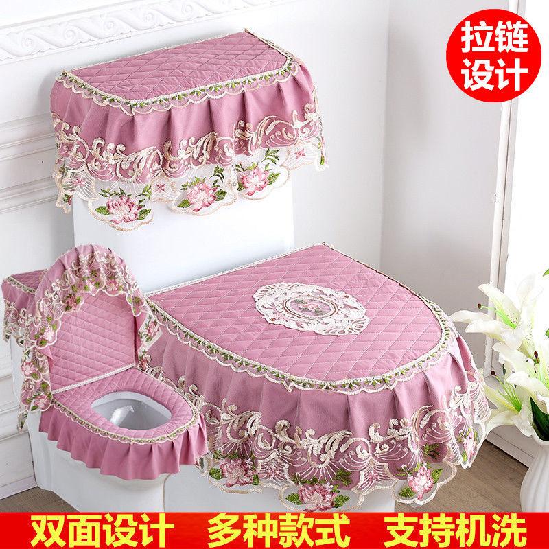 3 buc/set capac pentru scaun de toaletă capac pentru rezervor de apă pentru toaletă huse de praf pernă detașabilă pentru toaletă pânză