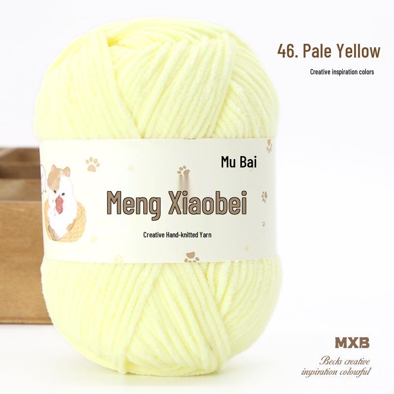 Meng Xiaobei Matte Chenille Yarn for Knitting: Handmade Doll Pendant, Scarf, Hat.