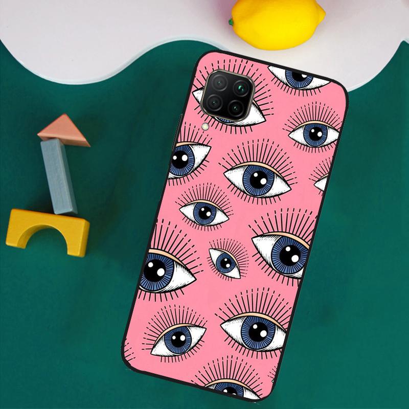 Scary Face Eyes For Huawei Nova 8i 3i 7i 11i 12i 9 10 SE Y73 Y90 Y70 Y72 Y61 Y91 P30 P40 Lite P60 Pro Case