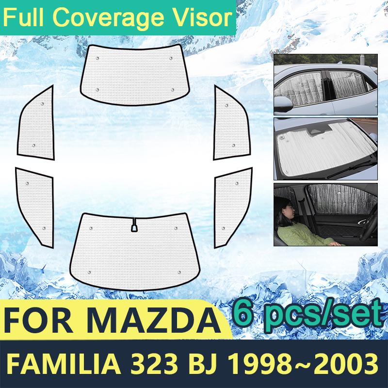 

Солнцезащитные козырьки с полным покрытием для Mazda Familia 323 BJ 1998 1999 2000 2001 2002 2003 Автомобильные ветровые стекла Аксессуары Козырек Солнце
