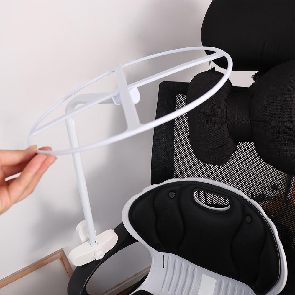 White Mosquito Net Stand Iron Mosquito Bar Frame Canopy Holder Rack  Baby Crib Cot