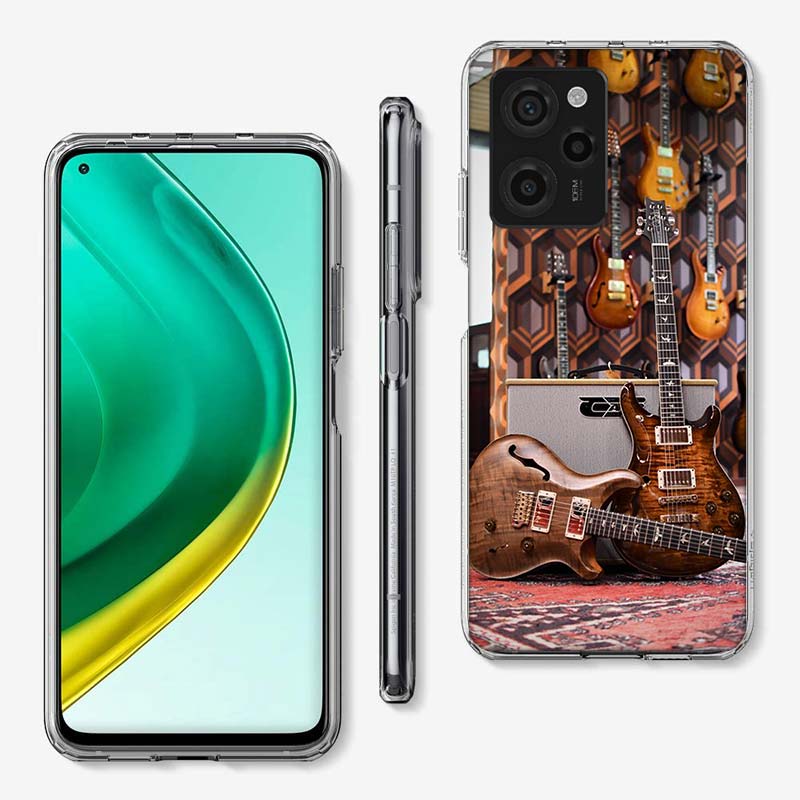 Retro Rock Music Electric Guitar Phone Case For Xiaomi Poco F7 Ultra X7 X5 X6 F6 Pro M5S M6 X3 X4 Mi 15 14 12T 11T 10T F5 F3 M4