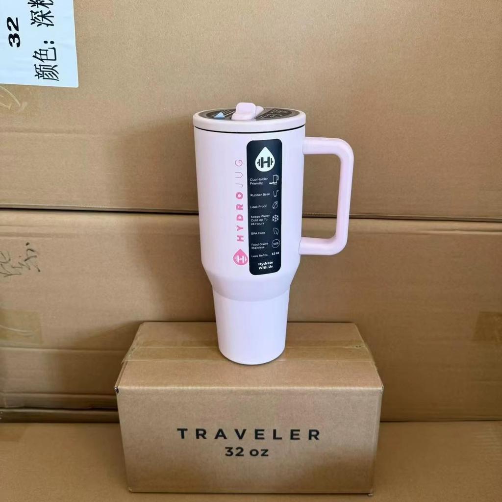 HydroJug Termohrnek 32OZ 40OZ Cestovní s víčkem na brčko Nerezová ocel Vakuově izolovaný Hrnek do auta Dvoustěnný Tepelný Ledový Cestovní