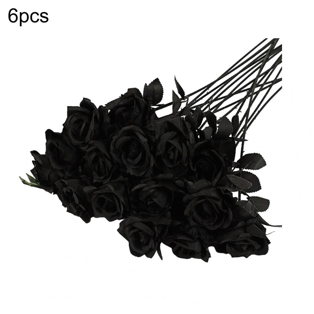 Artificial Rose Flower Realistic Long Stem Faux Silk Rose Bouquet For Valentine's Day Home Wedding Party Flower Decoration