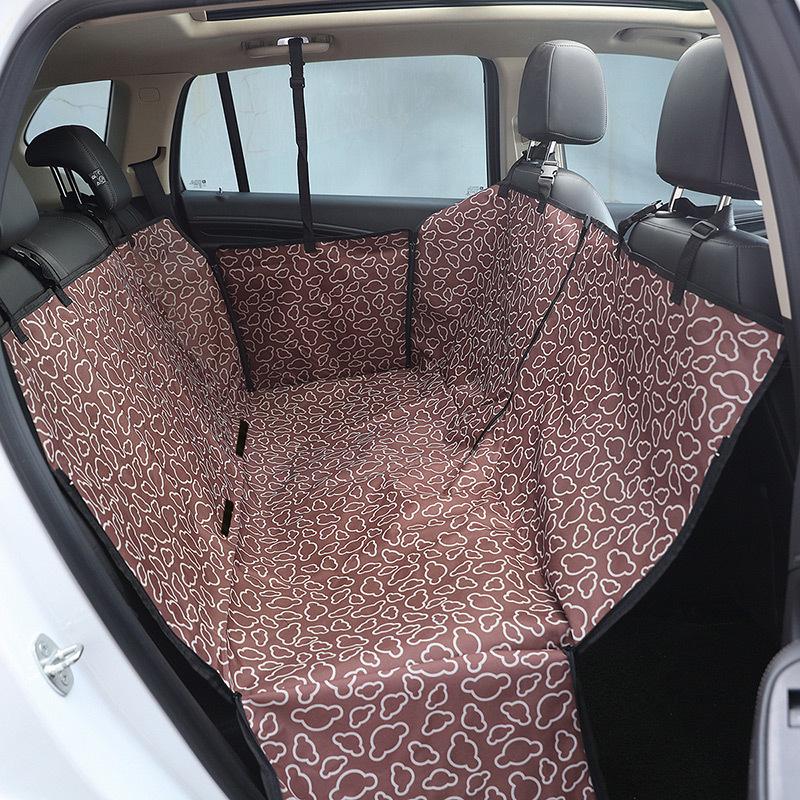 Dog Double-Layer Dirt-Resistant Car Seat Pad for Pets - Back Seat Cushion with Open Hole Design