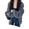 Medium and Long Casual Pocket Knitted Cardigan Women's 2025 Autumn and Winter New Soft Waxy Lazy Wind Sweater Jacket Women