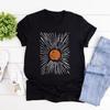 Sunburst Vintage TShirts Boho Shirt Sunshine Graphic Tee Unisex Women Short Sleeve Round Neck Tshirts Retro Aesthetic Clothes