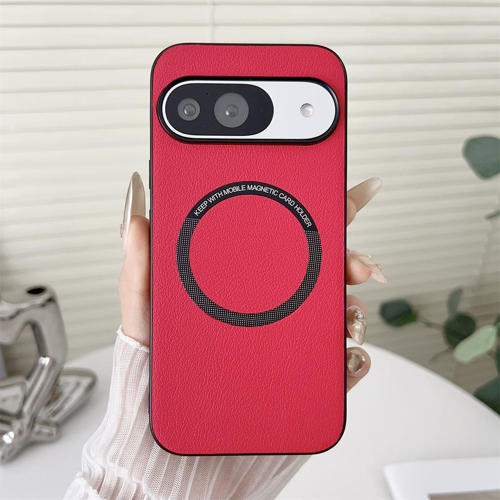 For Magsafe Wireless Charging PU Leather Pattern Phone Case for Google Pixel 10 9 Pro XL 7A 8A 9A 9Pro Magnetic Protective Cover