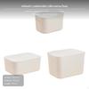 2Pack Plastic Storage Boxes with Lid, Japanese Organizer, Kitchen Bedroom Shallow S