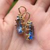 New European and American Luxury Fashion Gem-studded Large Gold Eight-claw Buckle Earrings Ear Hooks for Girlfriend As A Gift