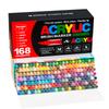Acrylic Paint Soft Brush Markers Set, Soft Brush Tip Automatic Ink Control Paint Markers, Acrylic Paint Pens for Wood, Stone