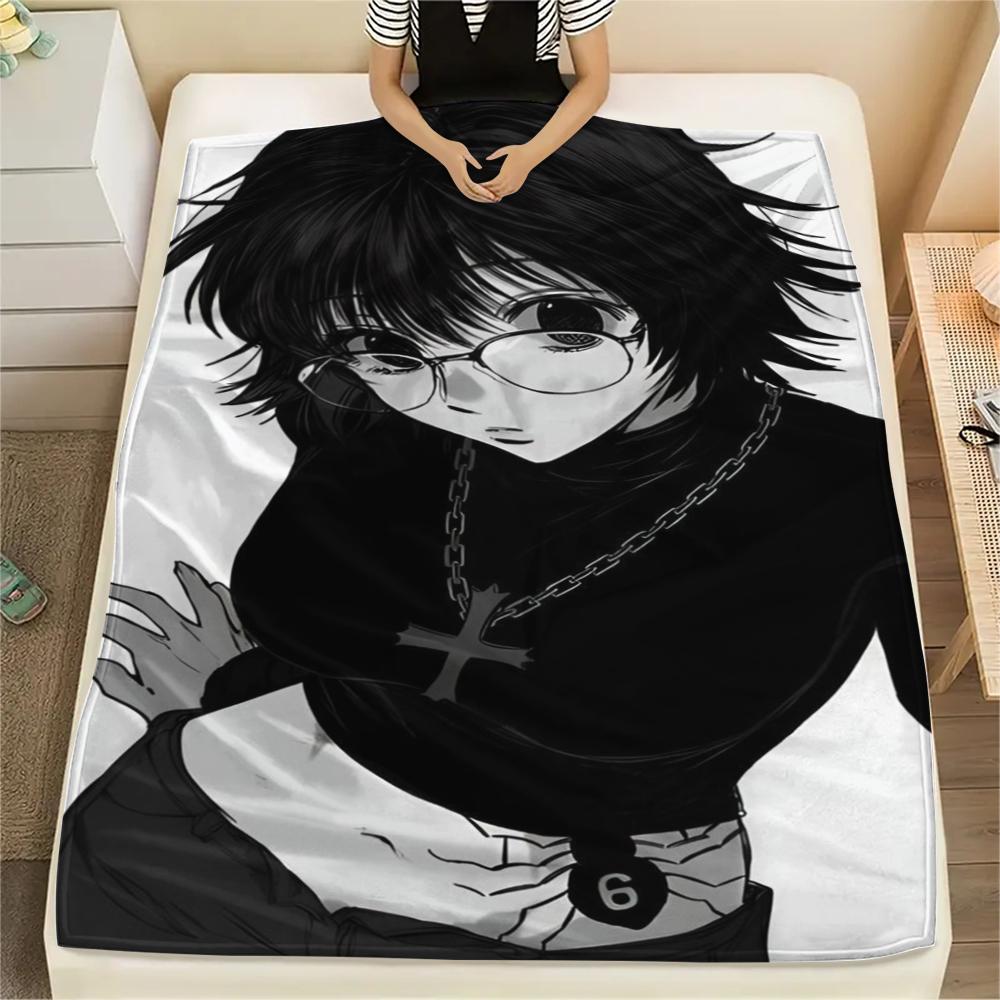 Hunter × Hunter Flannel Blanket Printed for Couch Bed Sofa Picnic Travel Warmth -xia76 75x90cm