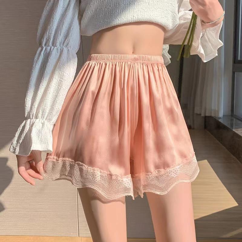 Women's Wavy Lace Leggings Can Be Worn Over Thin Solid Color Shorts Leggings Women