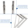 2pcs Stainless Steel Folding Brackets Heavy Duty Support For Shelf Storage Wall Board Mounting Bracket Desk Microwave Oven Use