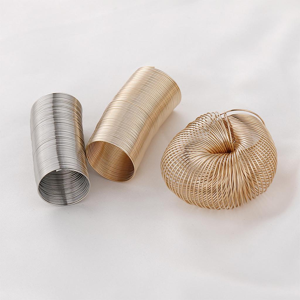 69 Schlaufen Schmuckdraht Memory Perlenstahldraht Armreif Armband Schmuckzubehör für Drahtwickel-Bastelarbeiten Herstellungszubehör