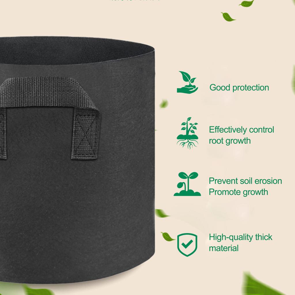 Plant Grow Bags Breathable Felt Polypropylene Webbing Plant Grow Pots Garden Planting Containers with Handles