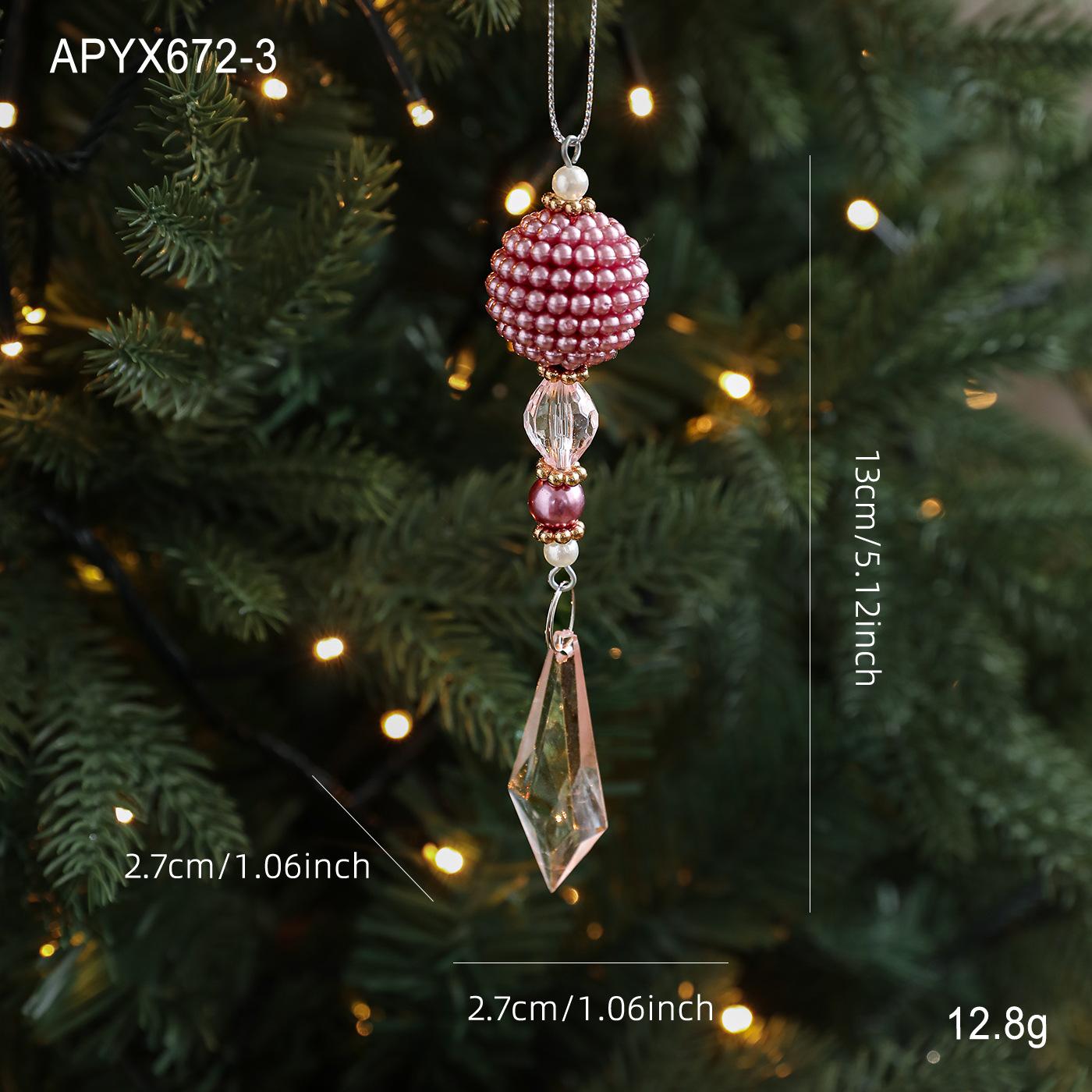 Exquisite Transparent Acrylic Crystal Hanging Ornament Pendant Christmas Decorations Christmas Tree Decorations