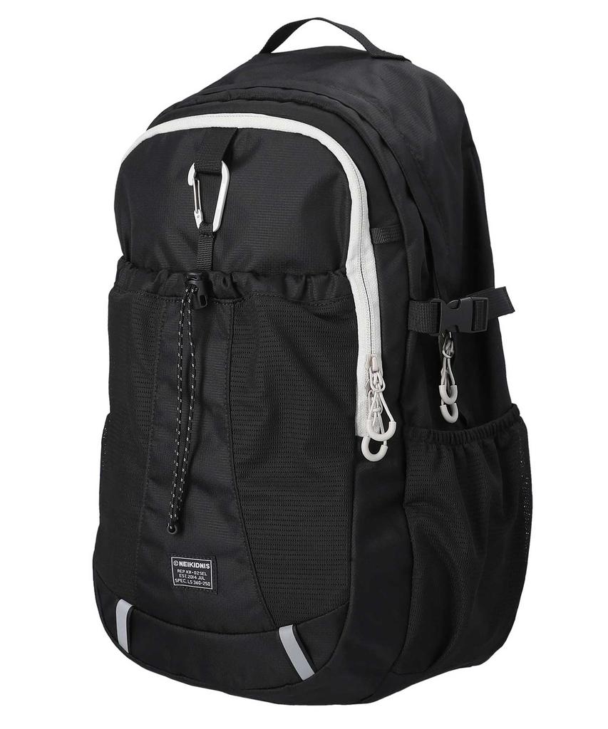 Neikidnis Carabiner Mesh Backpack Ripstop Black