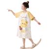 Girls' Summer Princess Pajama Dress - Short Sleeve, Loose Fit, Lightweight Sleepwear for Kids.