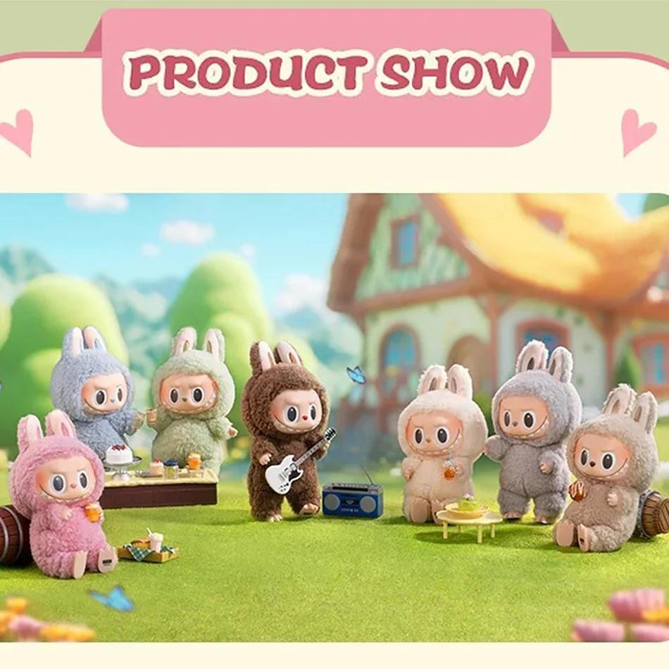 17cm V1 Prima Cutie Surpriză Labubu The Monsters Bătăi Inimii Macaron Față Emailată Drăguț Jucărie Kawaii Ornament de Masă Figurină PVC Umplută Cadou Cutie Surpriză Copil