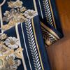 Embroidery Luxury Table Runner, Long Blue Dining Table Runner, Elegant Jacquard Dresser Scarf with Multi-Tassels for Dining Room Party Banquet Table