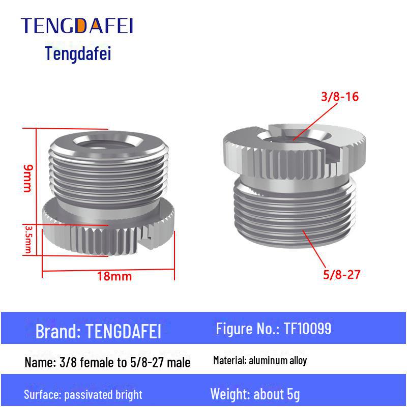Adaptor cu șurub pentru trepied de cameră de la 1/4 la 3/8: Conversie M4, M5, M68, M10 pentru suport Hot Shoe sau stativ de lumină