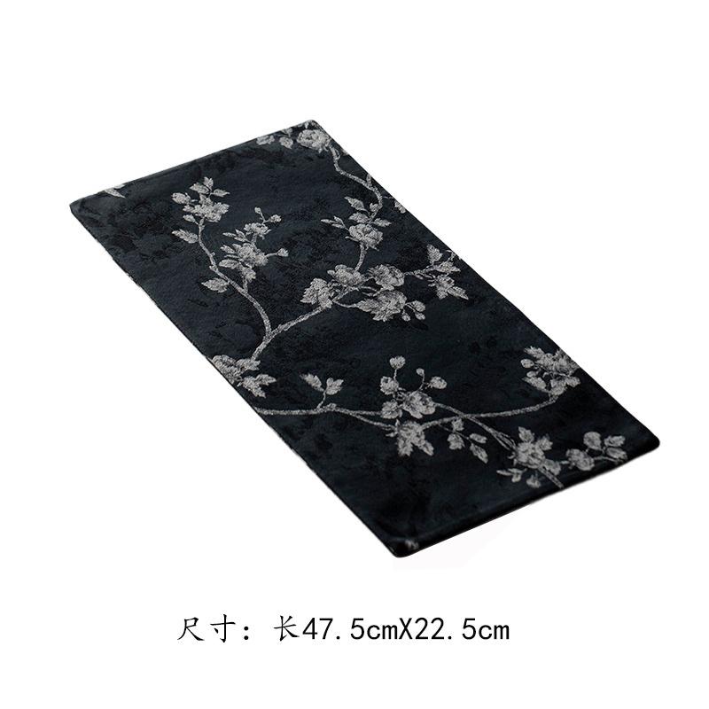 

Double-sided Thickened Embroidered Fabric Tea Table Mats Ancient Drink Coaster Dinner Table Cloth Mat Teaware Equipment Craft