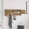 wall mounted nightstand with door Artisan Oak 80 x 20 x 30 cm