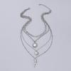 Tooxika Vintage Sun Love Heart Flower Necklace Diamonds Niche Street Fashion Necklace Women