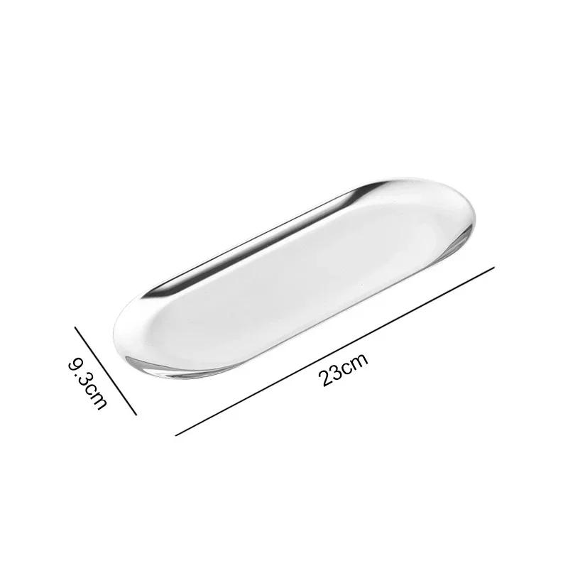 Stainless Steel Dining Plate Dessert Plates Nut Fruit Cake Tray Snack Kitchen Plate Western Steak Kitchen Plate Dish