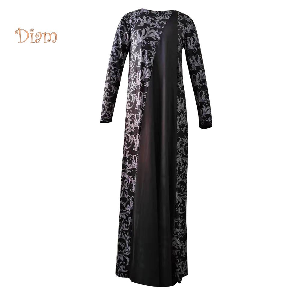 V-O-S WOMEN's WEAR Plus Size Evening Party Medieval Floral Print 3/4 Sleeve Maxi Dress Gown