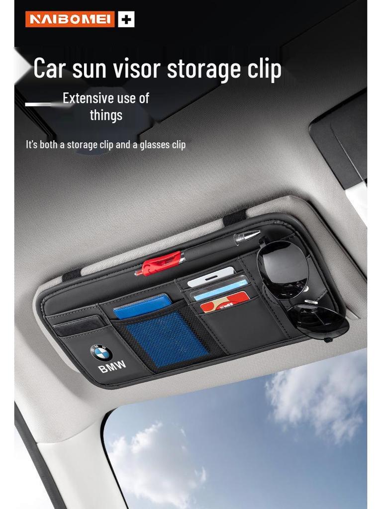 Toyota Hiace Sun Visor Storage Bag & Card Holder for Car Interior Decor.