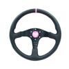 Car Modification Racing Leather/frosted Steering Wheel, Competitive Sports 14 Inch Flat Universal Steering Wheel