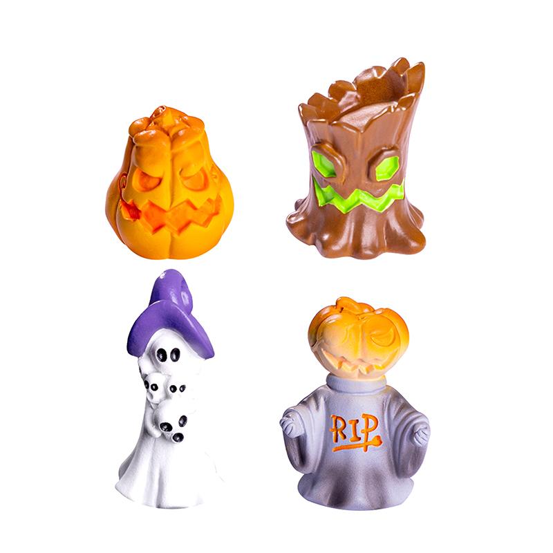 1PC Mini Halloween Ornament Cartoon Pumpkin Ghost Figurine Car Interior Home Desktop Decoration