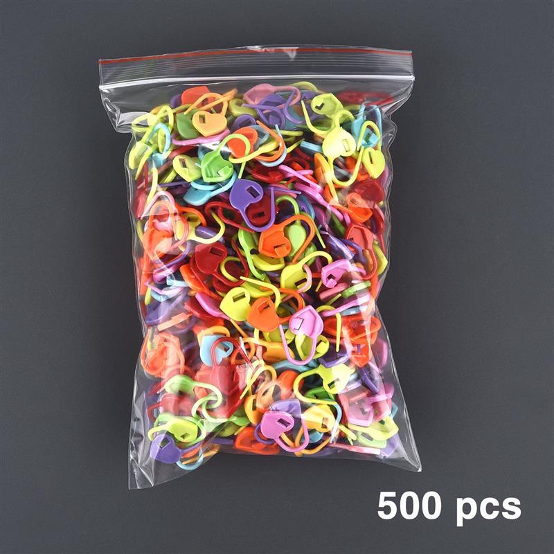 100-1000PCS Knitting Marking Buckle Pins Plastic Crafts Locking Stitch Markers Sweater Weaving Tools DIY Sewing Accessory