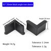 10Pcs L Type Rubber Base Non-Slip Foot Pad Slotted Angle Bar Triangle Feet Shelf Iron Bed Foot Cover Protective Rubber Sleeve