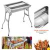 Portable Barbecue Grill Multi-Function Foldable Charcoal Grill with Storage Basket Charcoal BBQ Grill for Outdoor Camping Picnic