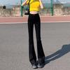 Women's Autumn Retro Nostalgic Burrs Stretch Slim Jeans Women's Autumn Flared Trousers Women