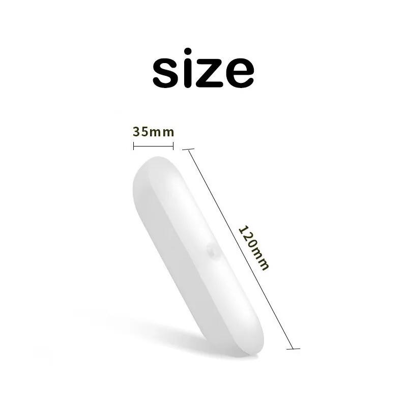 Noční světla Bezdrátová LED lampa se senzorem pohybu Dobíjecí přes USB Magnetická Pro šatnu Pokoj Šatník Kuchyň Chodbu Trubicový detektor Žárovka