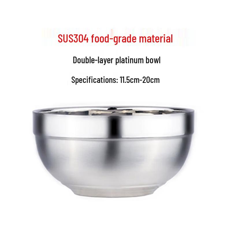 

Lijia 304 Stainless Steel Double-Layer Bowl Set