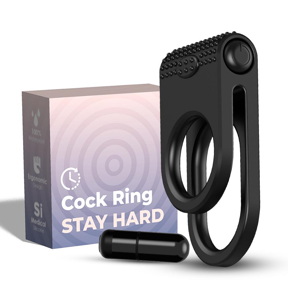 Male Penis Cock Ring Vibrator Delay Ejaculate Testicle Scrotum Ball Stretcher Cockring Clitoris Stimulate Couple Sex Toy For Men