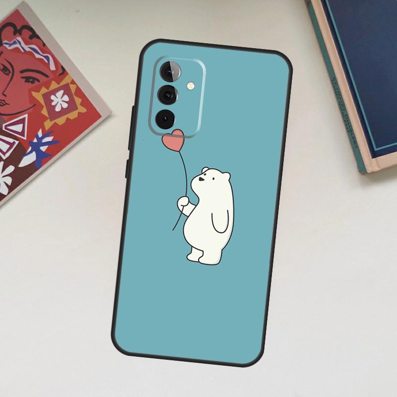 Cute Polar Bear Case For Samsung Galaxy A52 A53 A54 A12 A13 A14 A32 A33 A34 A23 A24 A72 A73 A51 A71 A15 A25