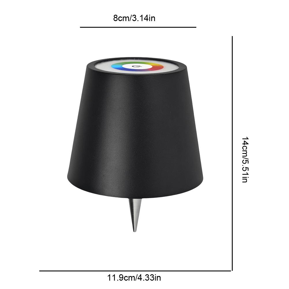 LED Table Lamp Rechargeable RGB Bottle Lamp 2000mAh Dimmable Cordless Bottle Light for Bedroom Restaurant & Bar Christmas Gifts