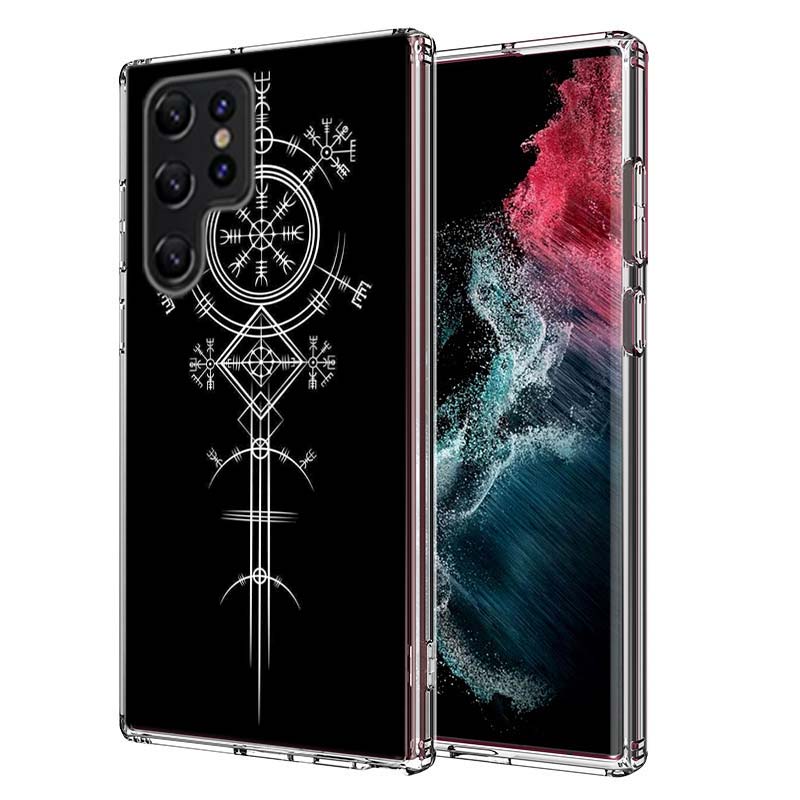 Nordic Norse Capa Phone Case For Samsung S26 Ultra S25 Edge Galaxy S23 S21 S20 S24 FE S22 S10 Plus Cover Clear TPU Shell Coque w
