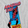 Marvel Comics Mens Amazing Dad Spider-Man Corner Box Heather Fathers Day T-Shirt