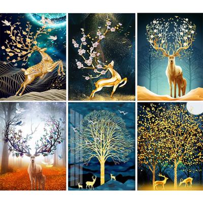 Pittura Diamante 5D Fai da Te Animale Cervo Kit Immagine Strass Ricamo Diamante Completo Regalo Pittura Decorativa Mosaico