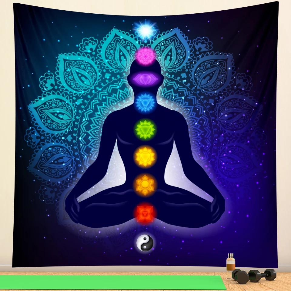VIKAMA Sacred Space Collection Chakra and Buddha Mandala Yoga Mats and Wall Hangings Meditation Spiritual Gifts